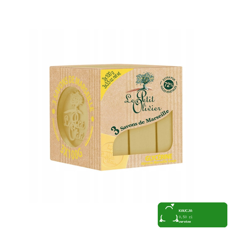 LE PETIT OLIVIER mydło francuskie marsylskie WERBENA CYTRYNOWA 3x 100g 300g