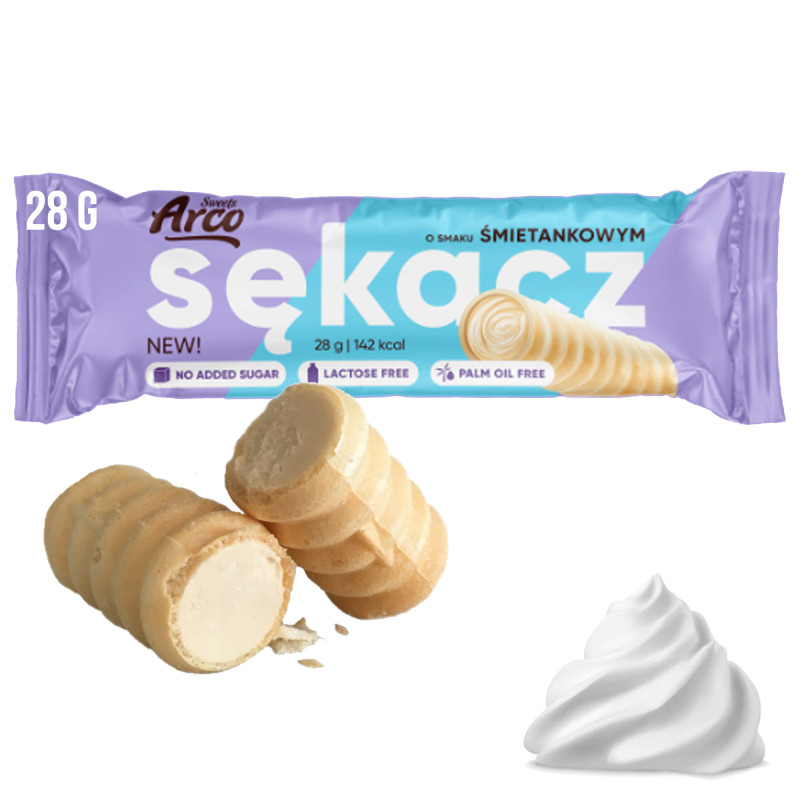 Arco SĘKACZ o smaku ŚMIETANKOWYM ŚMIETANKOWY BEZ CUKRU LAKTOZY 28G