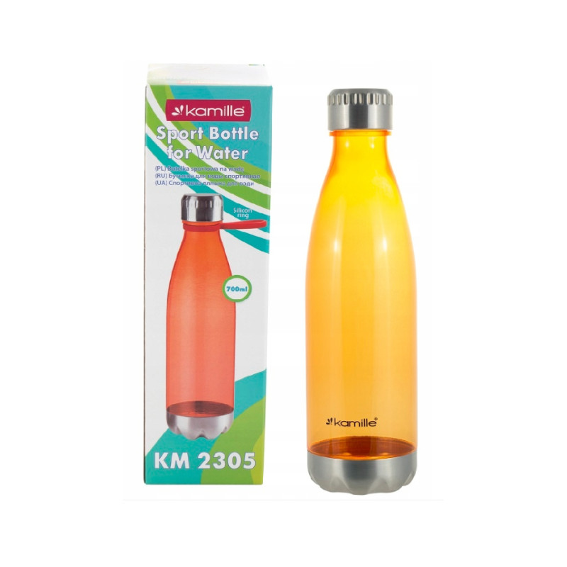 BUTELKA BIDON SHAKER na WODĘ NAPOJE TWORZYWO 700ml Kamille POMARAŃCZOWA