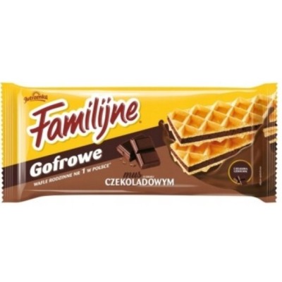 JUTRZENKA WAFLE FAMILIJNE GOFROWE Z MUSEM CZEKOLADOWYM 130G