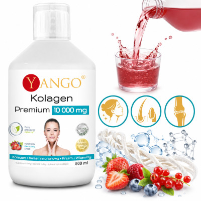 Yango KOLAGEN PREMIUM 10000mg PEPTYDY KOLAGENOWE HYDROLIZAT PŁYNNY 500ml