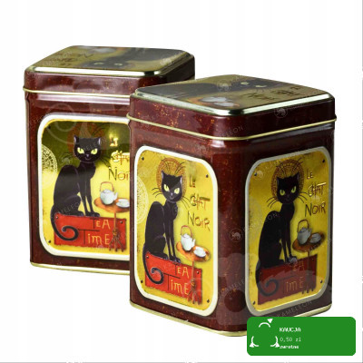 PUSZKA METALOWA naHERBATĘ premium LE CHAT NOIR 50G