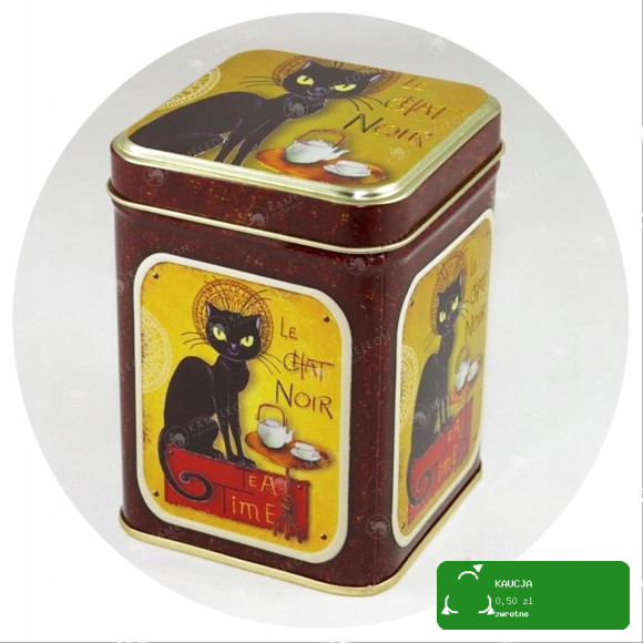 PUSZKA METALOWA naHERBATĘ premium LE CHAT NOIR 50G
