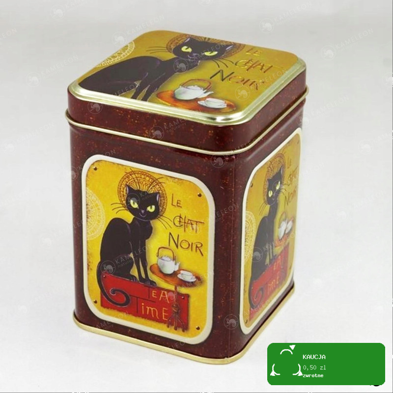 PUSZKA METALOWA naHERBATĘ premium LE CHAT NOIR 50G