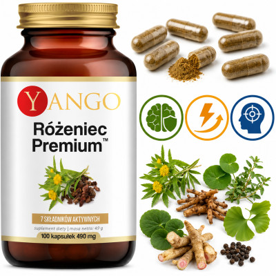 Yango RÓŻENIEC PREMIUM wsparcie STRES zwiększona biodostępność 100 kapsułek