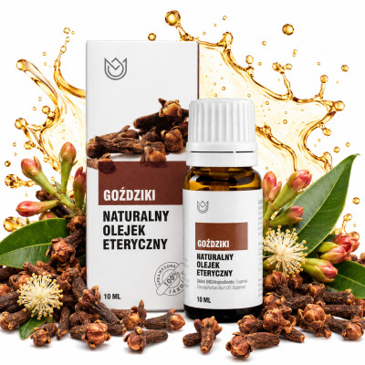 Naturalny OLEJEK ETERYCZNY GOŹDZIK GOŹDZIKI GOŹDZIKOWY 10ml antyseptyczny
