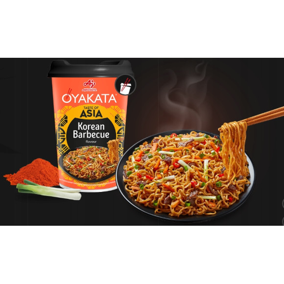 OYAKATA TASTE of ASIA makaron koreański ostry BARBECUE BBQ 93g