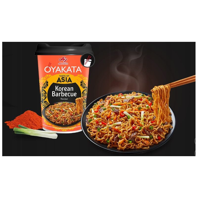OYAKATA TASTE of ASIA makaron koreański ostry BARBECUE BBQ 93g