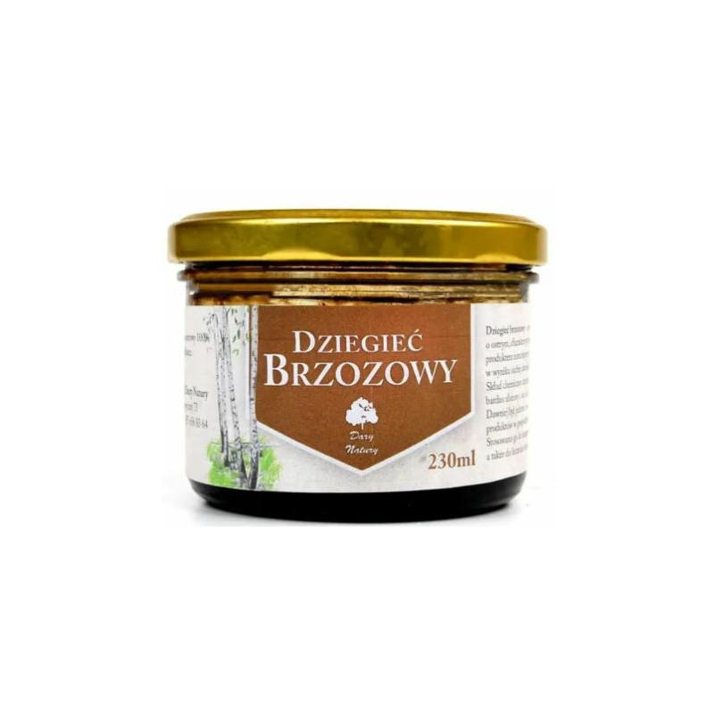 Dary Natury DZIEGIEĆ BRZOZOWY DZIEGĆ Z BRZOZY ekologiczny eko 230ml słoik