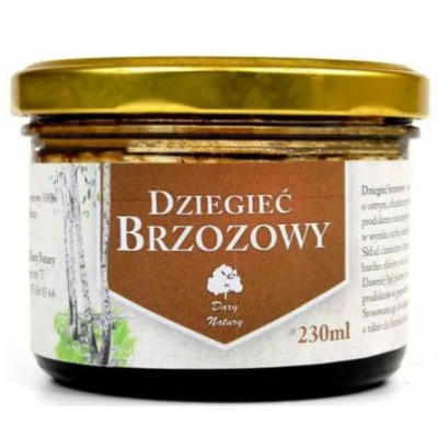 Dary Natury DZIEGIEĆ BRZOZOWY DZIEGĆ Z BRZOZY ekologiczny eko 230ml słoik