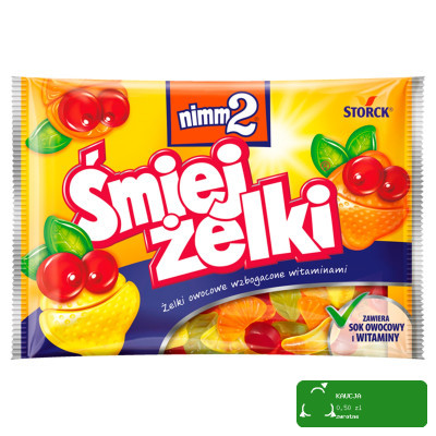 NIMM2 ŚMIEJŻELKI ŚMIEJ ŻELKI owocowe wzbogacone witaminami 100g STORCK