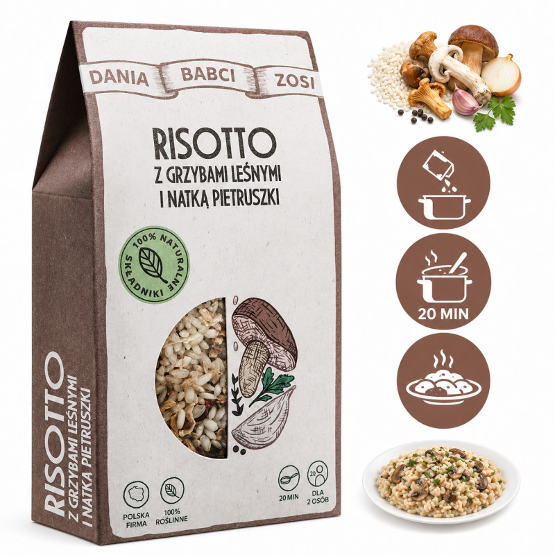 DANIA BABCI ZOSI - RISOTTO z grzybami leśnymi 180g