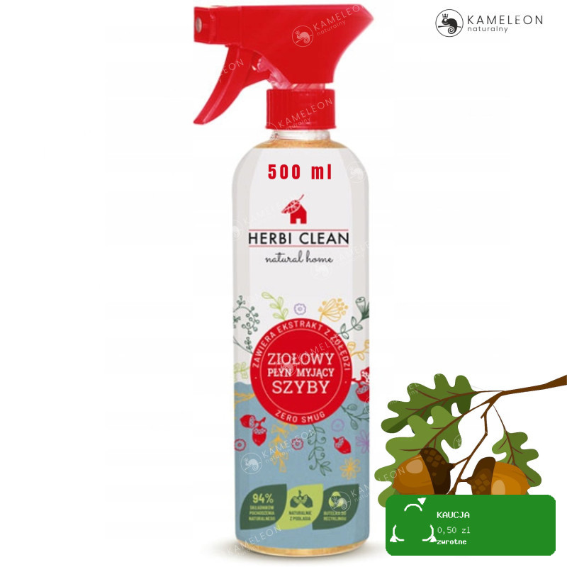 Herbi ZIOŁOWY PŁYN do MYCIA SZYB i LUSTER 500ml