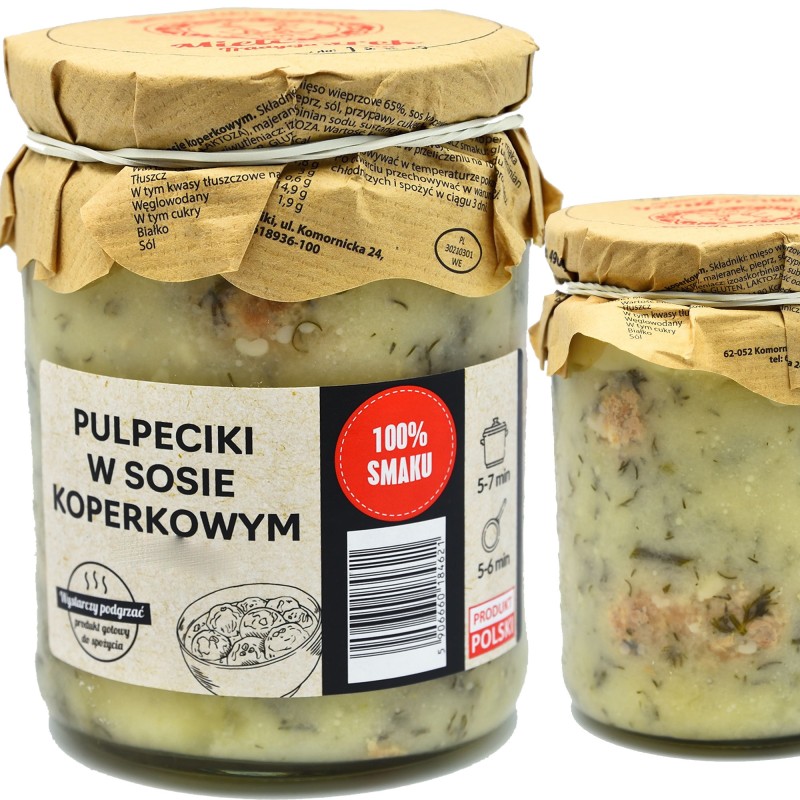 Mielczarek PULPECIKI W SOSIE KOPERKOWYM GOTOWE DANIE MIĘSNE