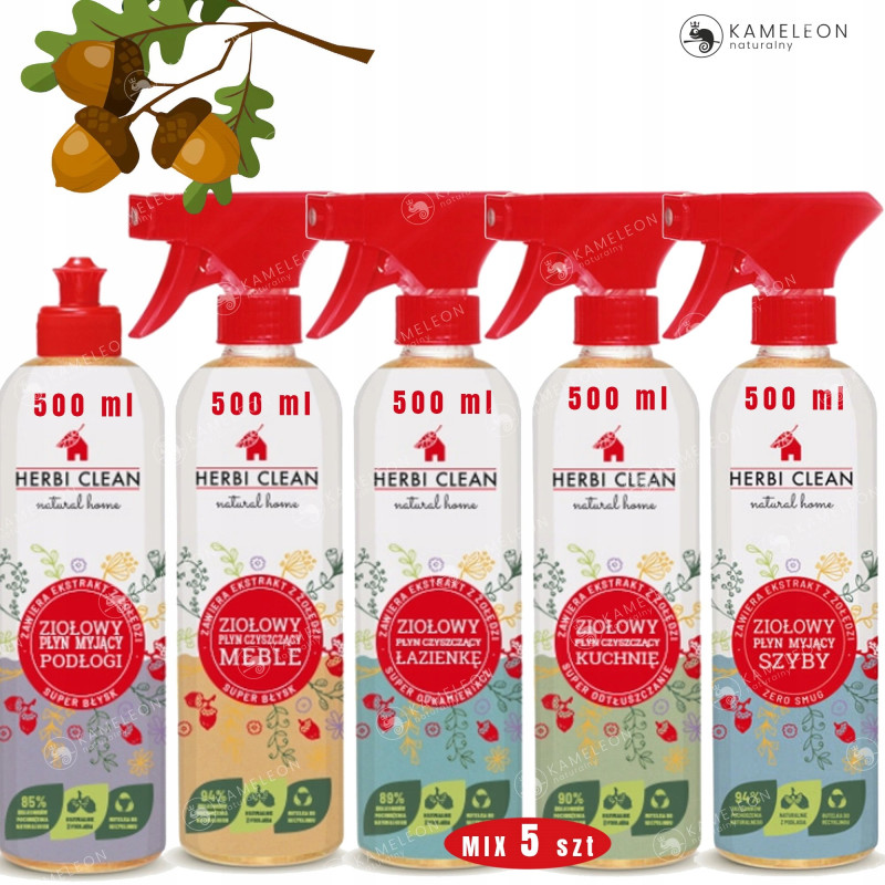 Herbi Naturalny ZIOŁOWY PŁYN do MYCIA PODŁÓG 500ml
