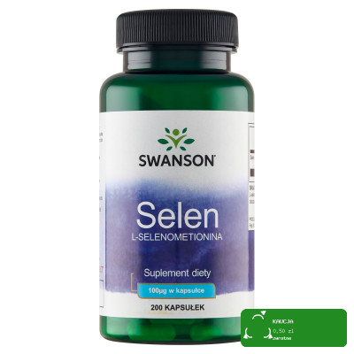 Swanson SELEN SELECT 100mcg 200kaps wsparcie ODPORNOŚĆ REGENERACJA TARCZYCA