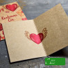 KARNET BILECIK KARTKA NA WALENTYNKI napisem KOCHAM CIĘ 7,4x10,5cm 2 sztuki