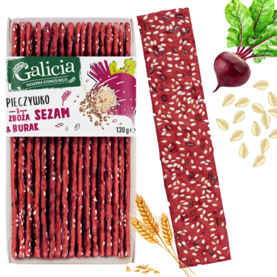 Galicia PIECZYWO CHRUPKIE 3 zboża SEZAM BURAK 130g