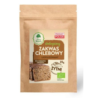 Dary Natury ZAKWAS CHLEBOWY na chleb ŻYTNI LIOFILIZOWANY suchy suszony 35G