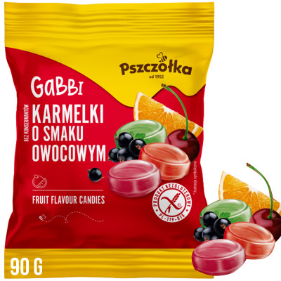 PSZCZÓŁKA CUKIERKI OWOCOWE GABBI landrynki 90G 1 sztuka