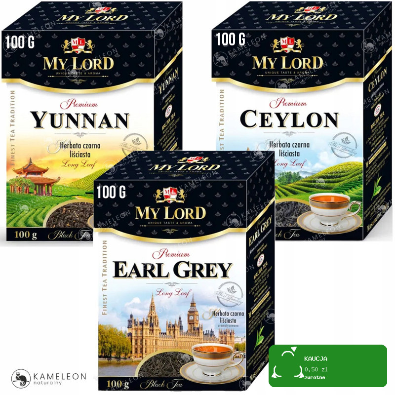 MY LORD HERBATA EARL GREY YUNNAN CEYLON zestaw300G