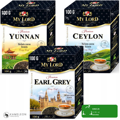 MY LORD HERBATA EARL GREY YUNNAN CEYLON zestaw300G