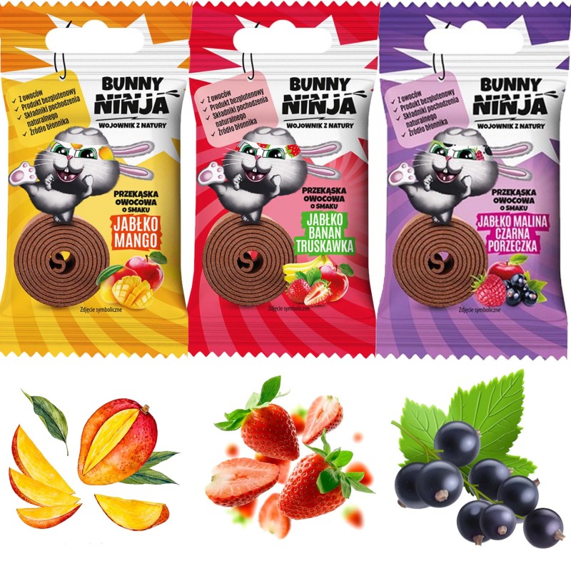 BUNNY NINJA GIFT BOX 11 SŁODKICH PRZEKĄSEK + DODATKI