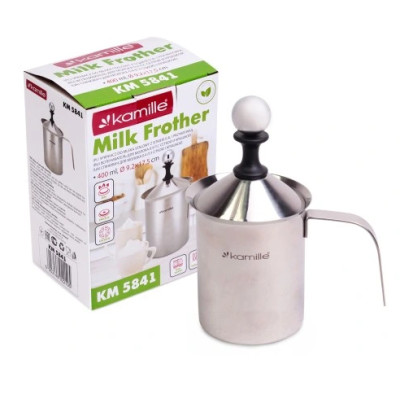 SPIENIACZ UBIJACZ DO MLEKA METALOWY DUŻY 400 ml