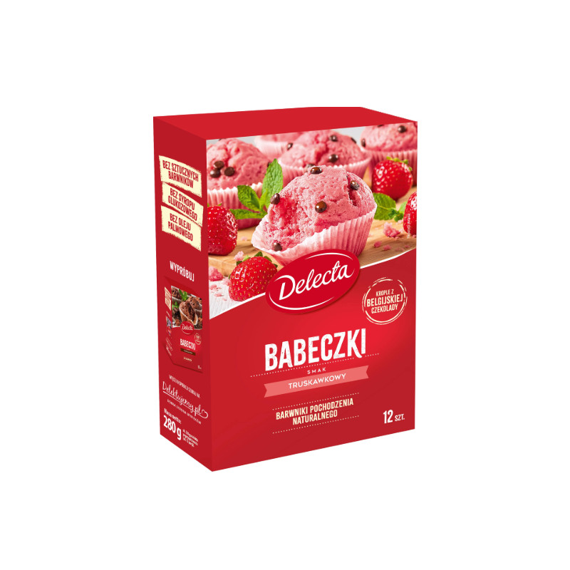 Delecta BABECZKI TRUSKAWKOWE  na 12 sztuk 280g