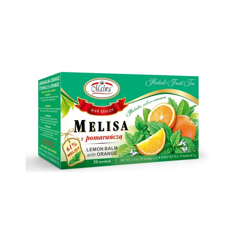 MALWA MELISA MELISSA Z POMARAŃCZĄ saszetki x20 40G