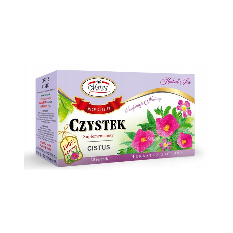 MALWA ZIOŁA CZYSTEK 100% ziele CZYSTKA 20 saszetek