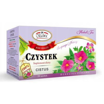 MALWA ZIOŁA CZYSTEK 100% ziele CZYSTKA 20 saszetek