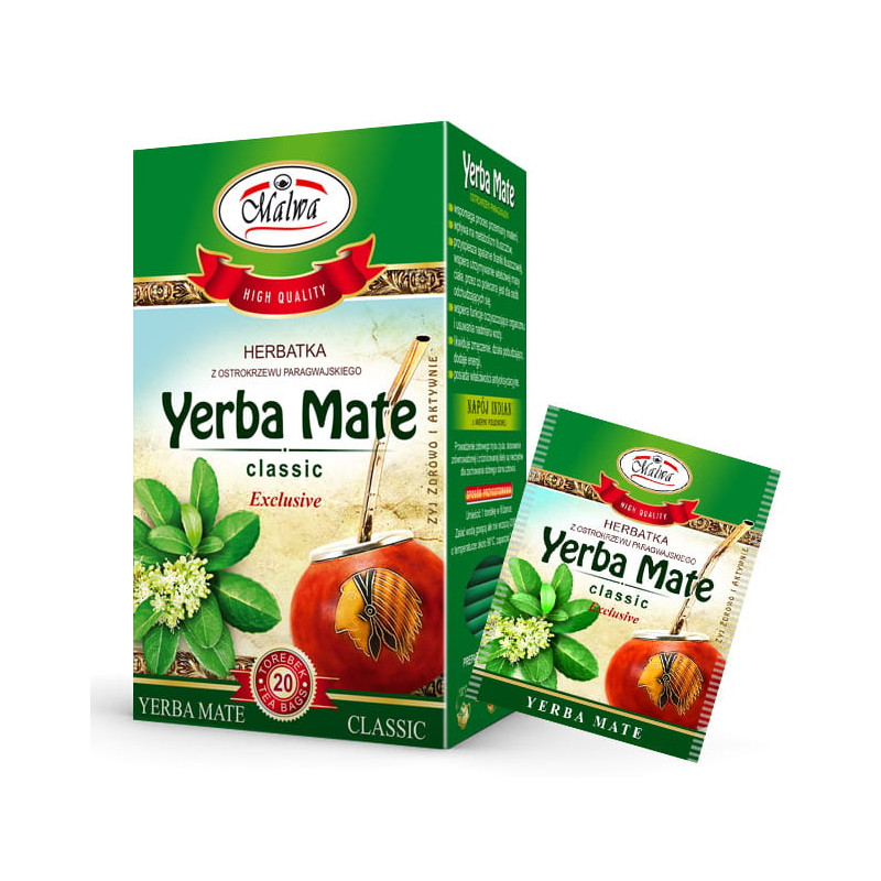 MALWA HERBATA YERBA MATE CLASSIC klasyczne saszetki x20 40G