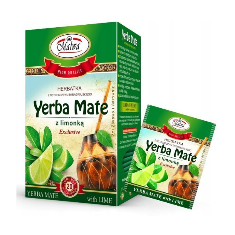 MALWA HERBATA YERBA MATE Z LIMONKĄ saszetki