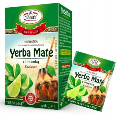 MALWA HERBATA YERBA MATE Z LIMONKĄ saszetki