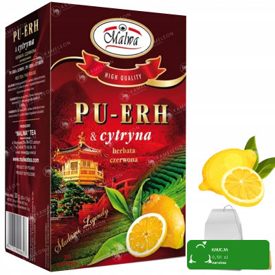 MALWA HERBATA CZERWONA PU-ERH CYTRYNA saszetki x20