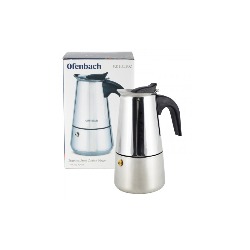 KAWIARKA ZAPARZCZ DO KAWY stal nierdzewna 450ML 9 FILIŻANEK