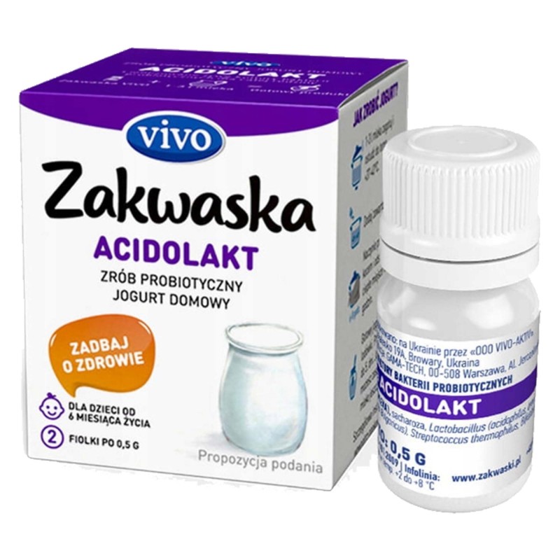 Jogurt domowy VIVO ZAKWASKA ACIDOLAKT kultury jogurtowe 1