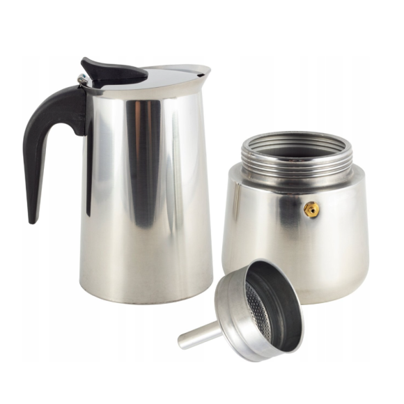 KAWIARKA ZAPARZCZ DO KAWY stal nierdzewna 450ML 9 FILIŻANEK
