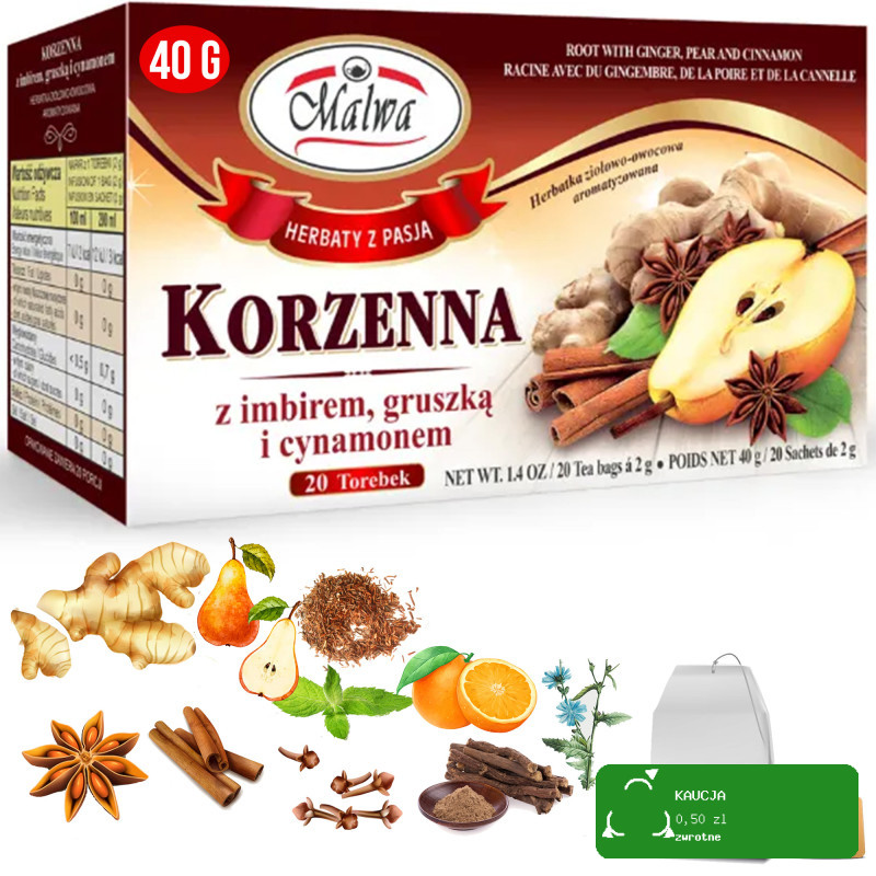 4x Malwa HERBATA OWOCOWA Orientalna Korzenna Owocowy sekret Zimowa fantazja