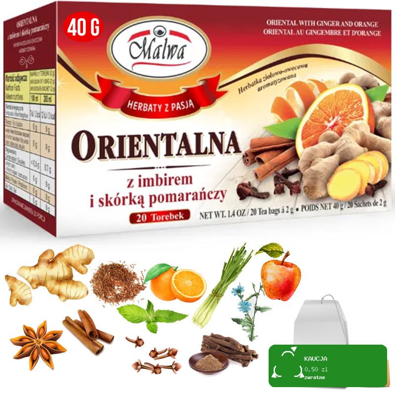 4x Malwa HERBATA OWOCOWA Orientalna Korzenna Owocowy sekret Zimowa fantazja