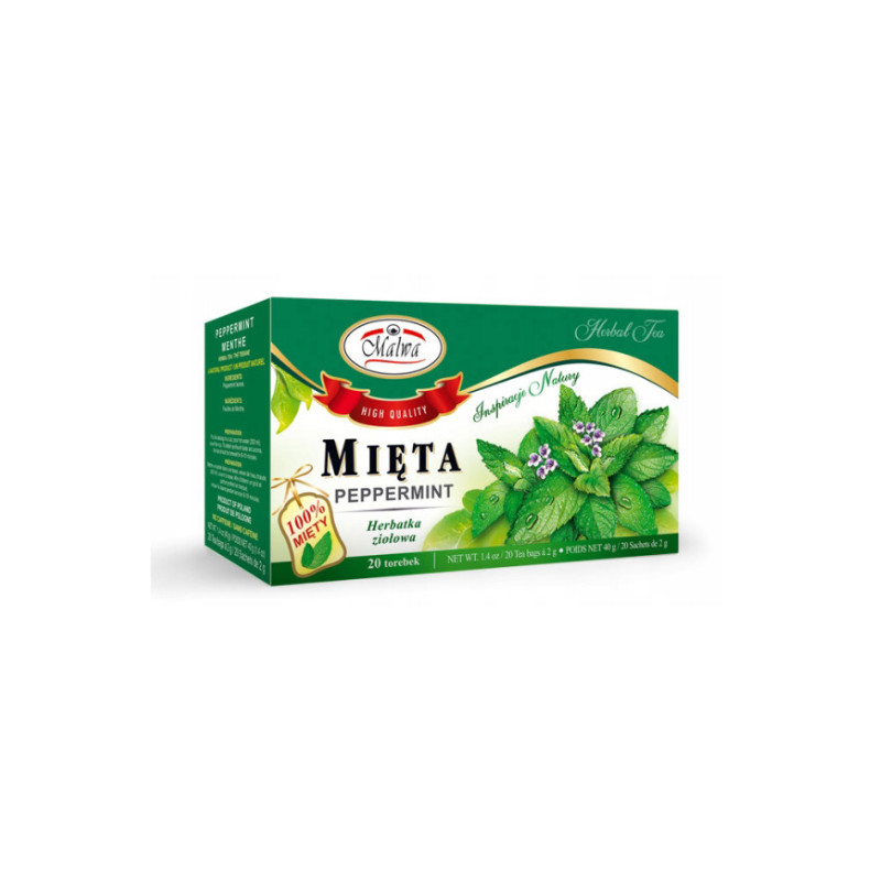MALWA MIĘTA liść MIĘTY 20 saszetek 40G TRAWIENIE
