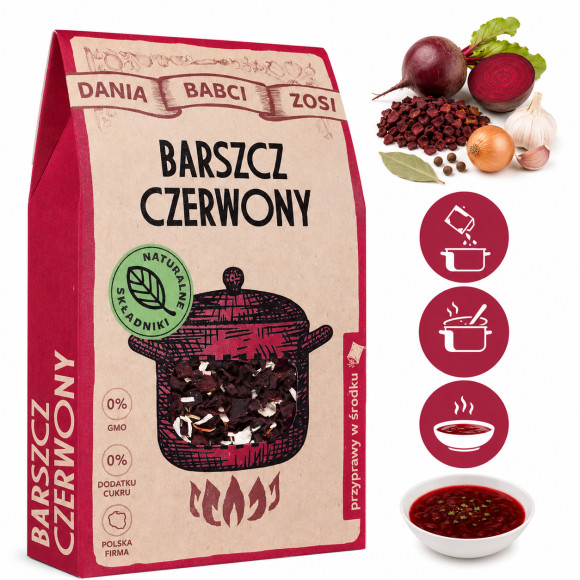 DANIA BABCI ZOSI zupa BARSZCZ CZERWONY BEZ GLUTENU wegetariański 85g