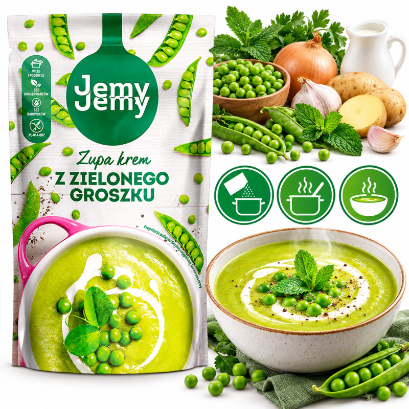Profi JEMY JEMY zupa KREM Z ZIELONEGO GROSZKU gotowe danie 375G