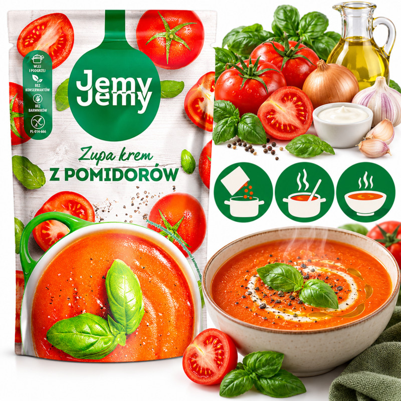 Profi JEMY JEMY zupa KREM Z POMIDORÓW z ziołami TYLKO PODRZEJ 375g