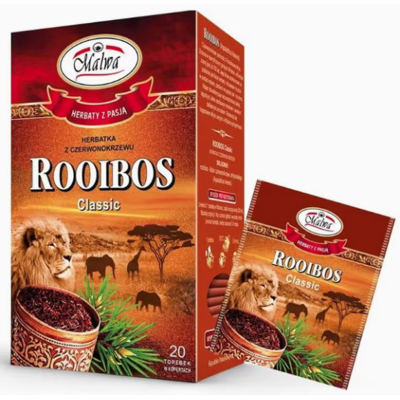 MALWA herbata ROOIBOS CLASSIC bezkofeinowa saszetki 20szt 40G
