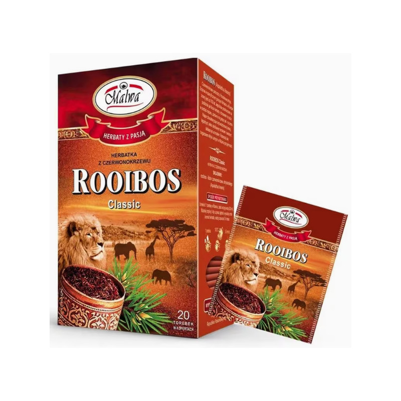 MALWA herbata ROOIBOS CLASSIC bezkofeinowa saszetki 20szt 40G