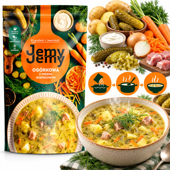 Profi JEMY JEMY zupa OGÓRKOWA z mięsem wieprzowym 450G