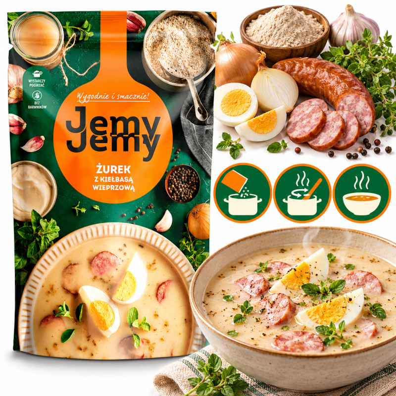 Profi JEMY JEMY zupa ŻUREK Z KIEŁBASĄ wystawczy pogrzać 450G