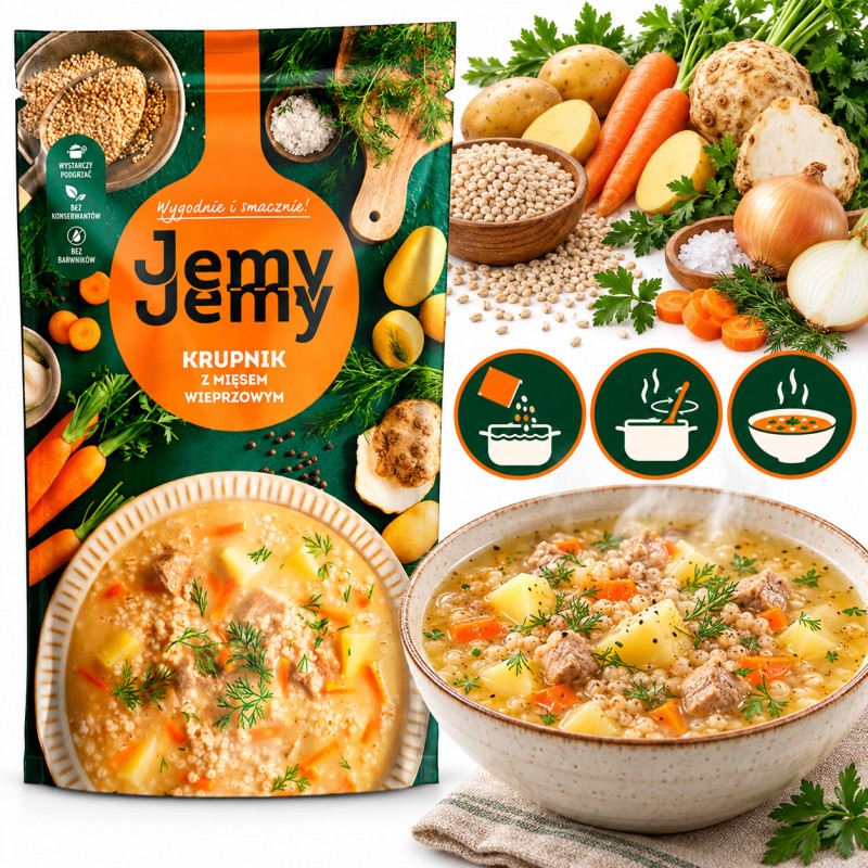 Profi JEMY JEMY zupa KRUPNIK z mięsem wieprzowym 450G